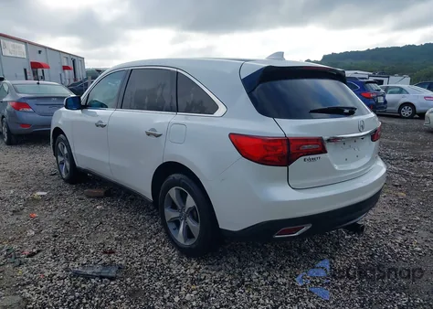 2014 Acura Mdx из США, поврежденный, VIN 5FRYD4H26EB029837
